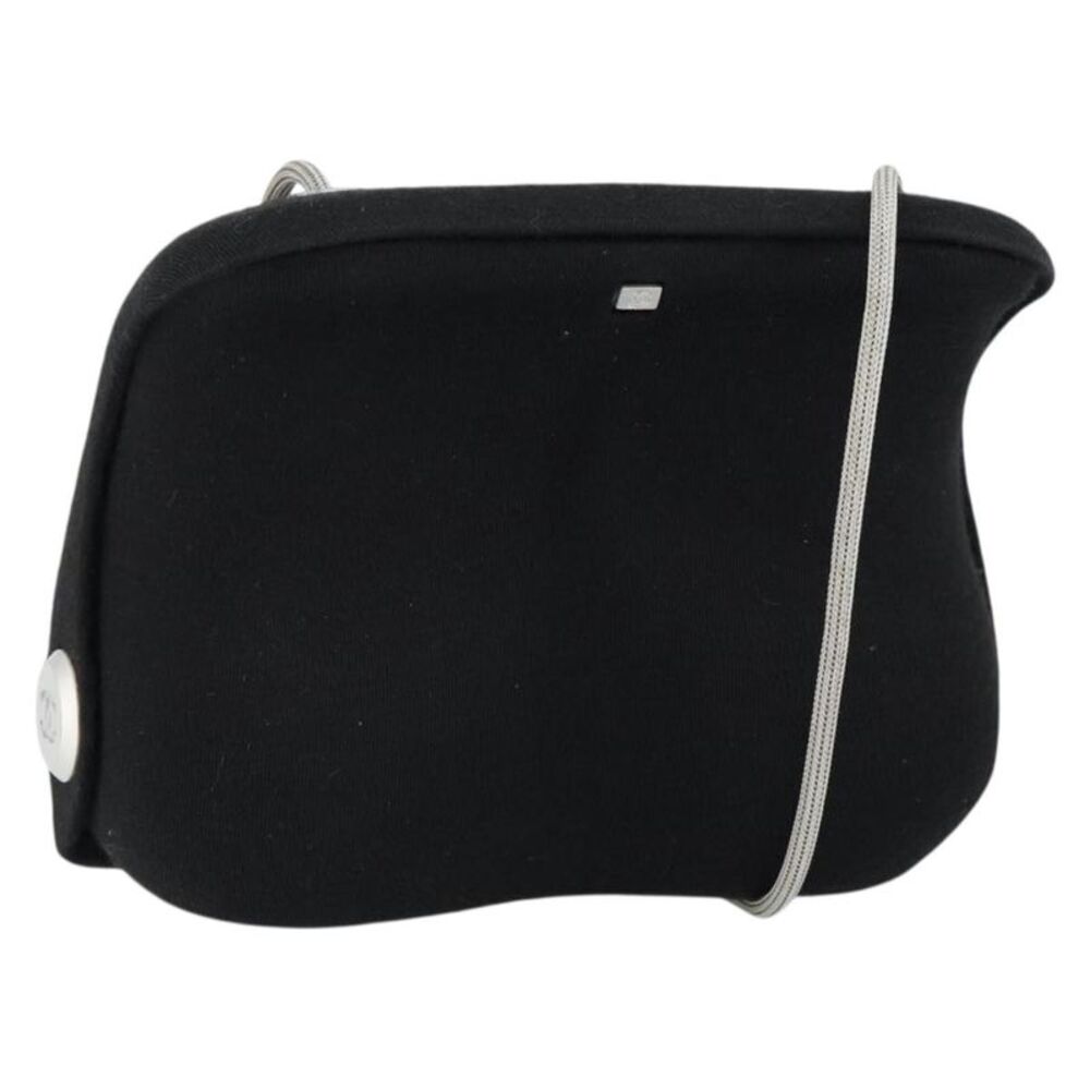 Chanel Millennium Jersey Black Cotton Shoulder Bag Bag